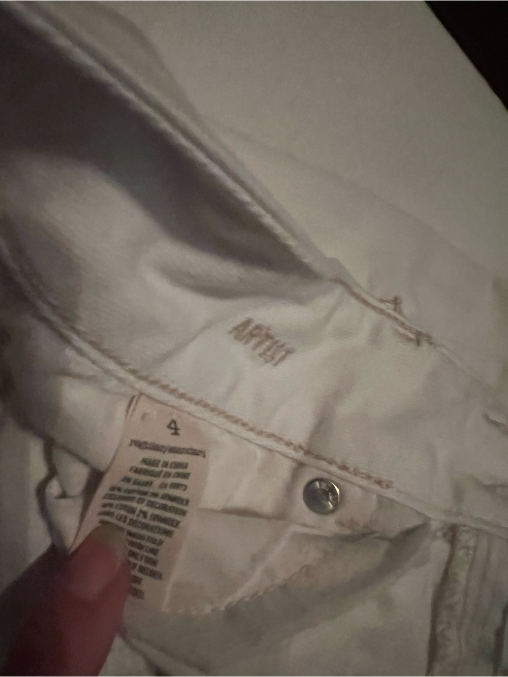American Eagle Outfitters White Straight-Leg Jeans - Picture 4 of 4